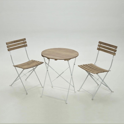 [Freeship] Bộ bàn café 2-4 ghế Shefield mặt tròn IBIE tùy chọn kích thước