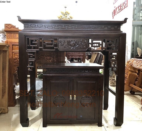 Bàn thờ án gian án thờ kệ thờ gỗ sồi Mỹ