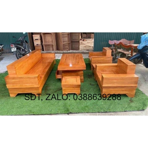 Bộ bàn ghế sofa gỗ hương cao cấp giá thật