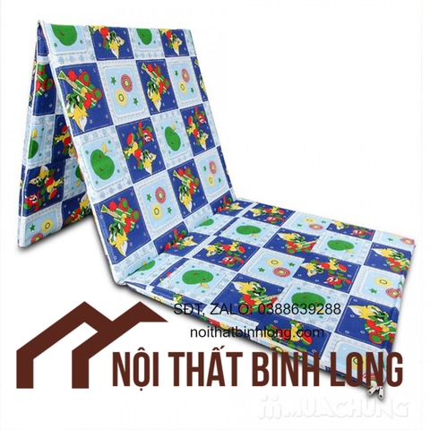 Nệm Pe Hàn Quốc (1m4x1m95x3cm) Gấp 3 - Giao Màu Ngẫu Nhiên