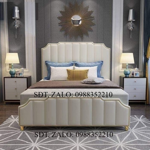 Giường châu âu GG02 khung gỗ cao cấp