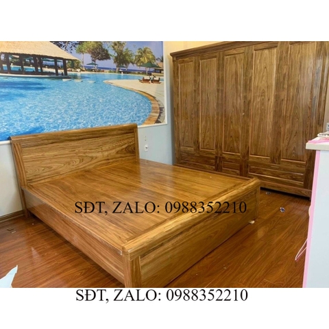 Giường ngủ gỗ hương xám 1m6x2m