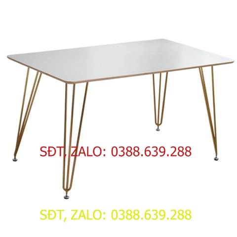 [Freeship][Trả góp 0%] Bàn Kingsman chân thép mạ vàng kích thước [1400 x 800 x 750 mm]