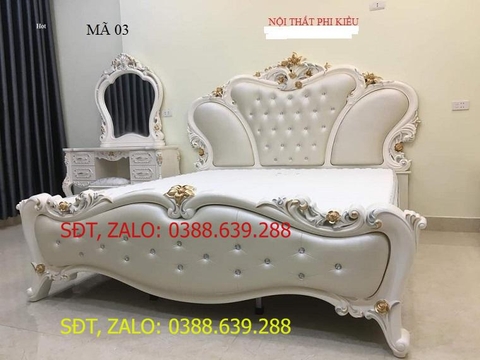 Giường ngủ tân cổ điển mã 03
