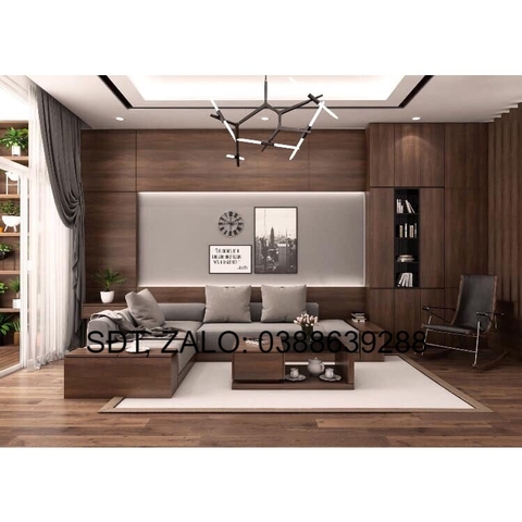 Sofa góc L gỗ sồi Nga BG111 giá thật