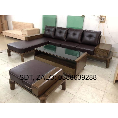 Sofa góc L chân hươu sồi Nga BG055 giá thật