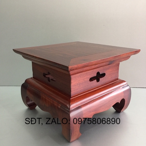 Đôn kê tượng gỗ hương, kê lục bình , kê đồ phong thuỷ mặt 24cm