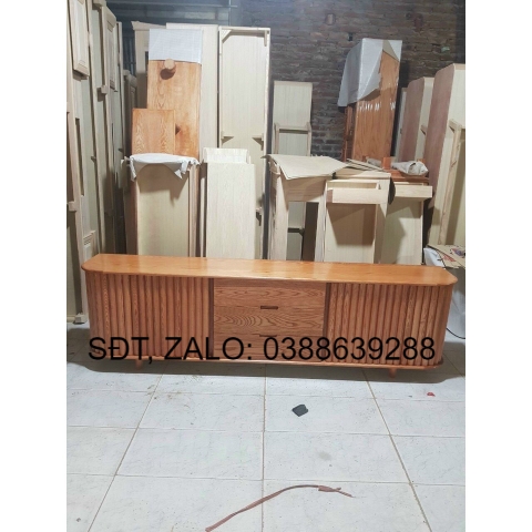 Kệ tivi gỗ sồi 2m4 giá thật