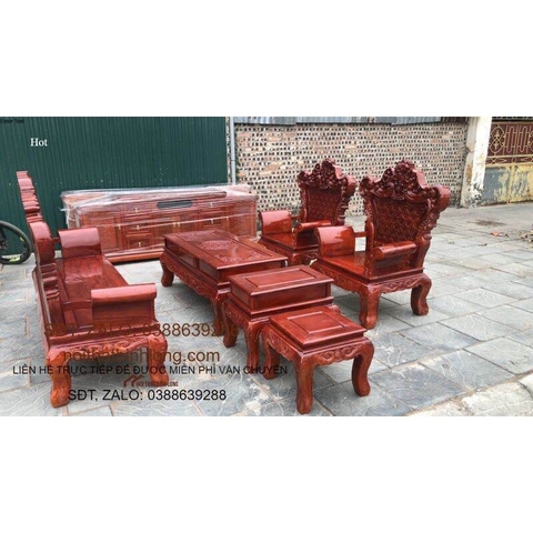 Bàn ghế gỗ phòng khách - Đồ Gỗ Bình Long 0388639288