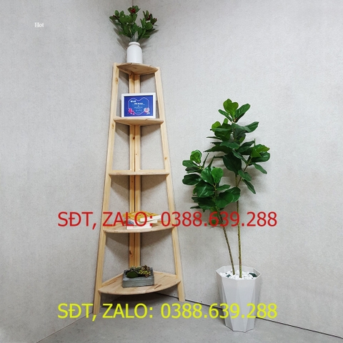 [Freeship] Kệ góc Pyra 5 tầng BÌNH LONG kích thước [400 x 400 x 1600 mm]