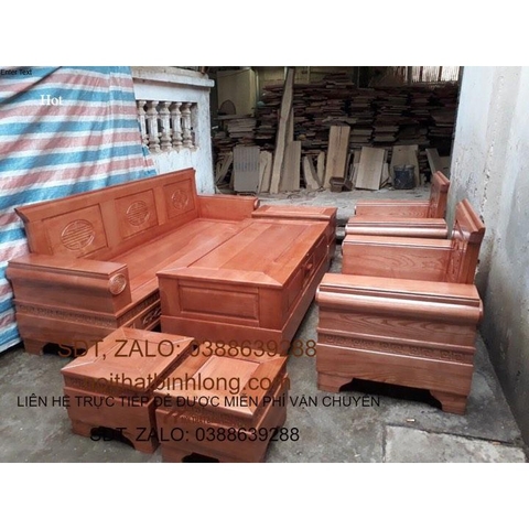 Bàn ghế Phòng Khách sồi nga mẫu pháo số 91