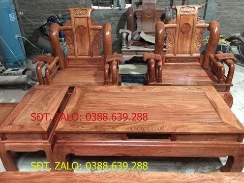 Bộ combo bàn ghế và kệ tivi gỗ tràm - Đồ Gỗ Bình Long 0388639288