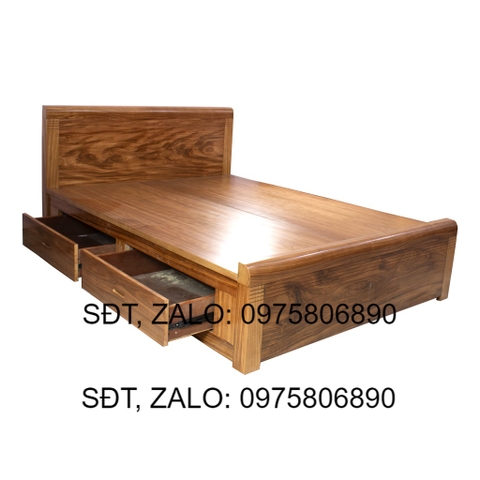 Giường Ngủ Gỗ Hương Xám Học Kéo Phản Trơn