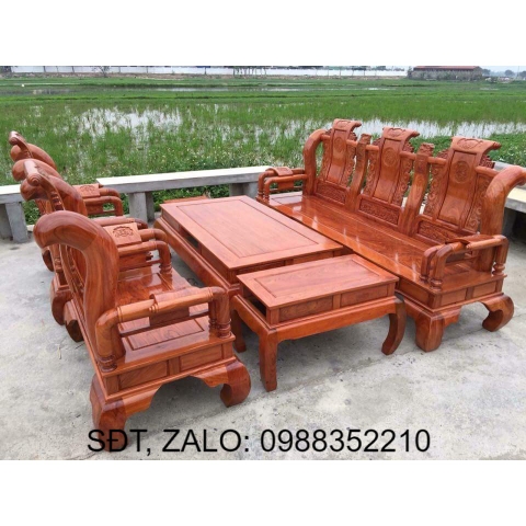 Bộ bàn ghế gỗ phòng khách tần thủy hoàng gỗ hương đá