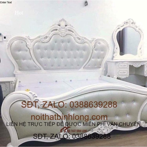 giường ngủ tân cổ nhập khẩu 1m6 x 2m