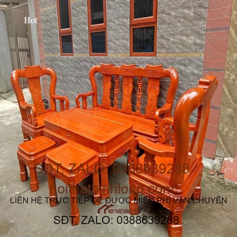 Bộ Bàn Ghế Minh Quốc Triện Gỗ Sồi Nga