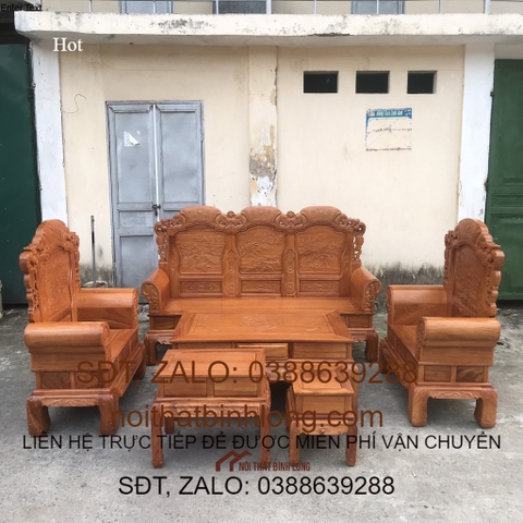 Bộ Bàn Ghế Khổng Minh Gia Cát Lượng Gỗ Gõ Đỏ