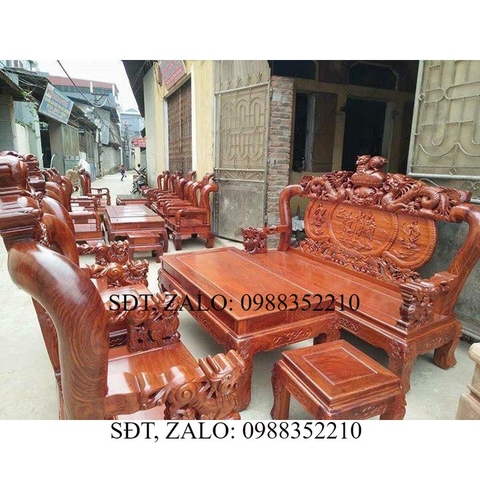 Bộ bàn ghế phòng khách trạm nghê đỉnh