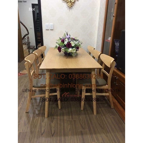 Bộ bàn ăn 6 ghế - Đồ Gỗ Bình Long 0388 639 288