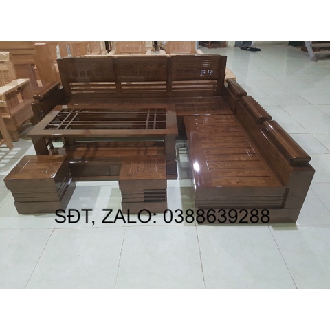 Bộ bàn ghế gỗ sồi xám giá thật