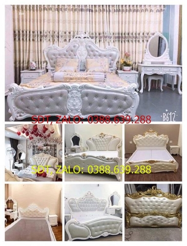 Giường ngủ tân cổ điển mã 02