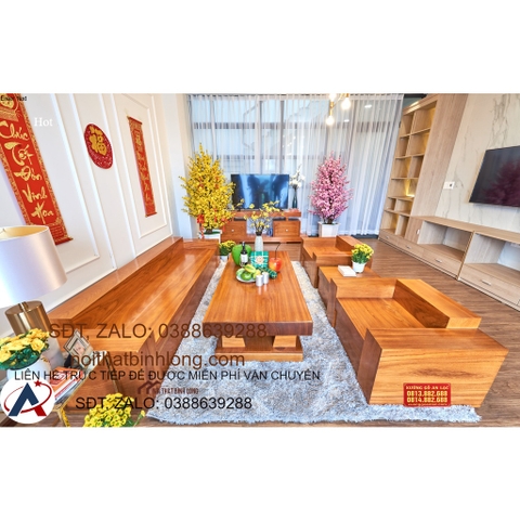 Sofa nguyên khối gỗ gõ đỏ