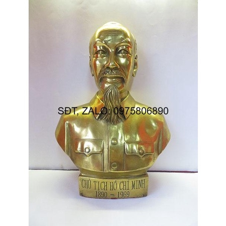 Tượng Bác Hồ Đồng cao 32 rộng 23 cm