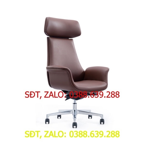 Ghế Tựa Lưng Giám Đốc Bọc Da Cao Cấp Có Tựa Đầu Chân Xoay Kim Loại Có Thể Điều Chỉnh Chiều Cao GHP036