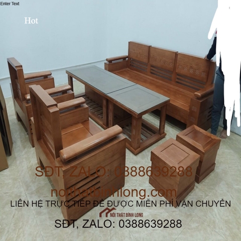 Bộ Bàn Ghế Sofa Trứng Đối Gỗ Sồi Nga