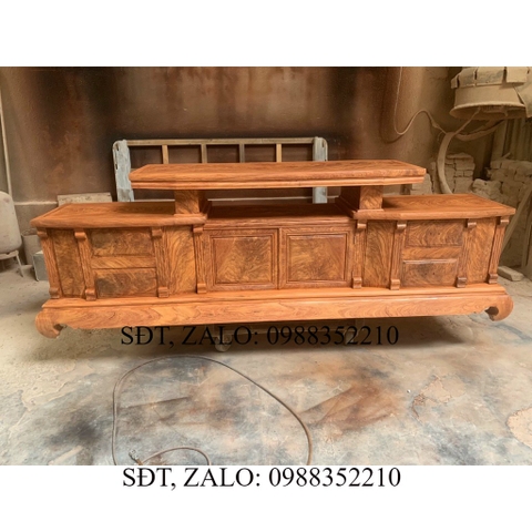 Kệ tivi cân gỗ hương đá