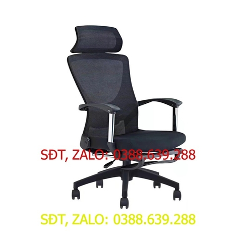 Ghế làm việc văn phòng - Ghế xoay đệm lưới tựa đầu, gác chân cao cấp GHP052