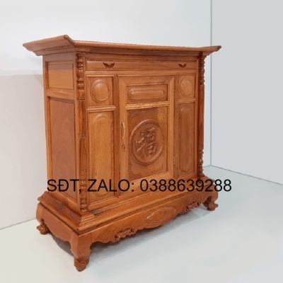 tủ thờ gỗ gụ mẫu chữ Phúc giá thật
