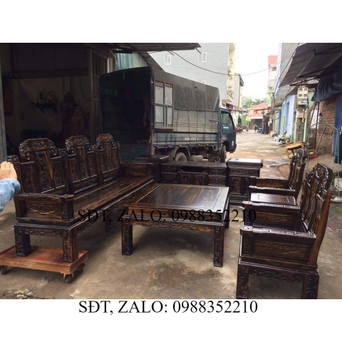 Bộ Bàn Ghế Âu Á Hộp gỗ mun