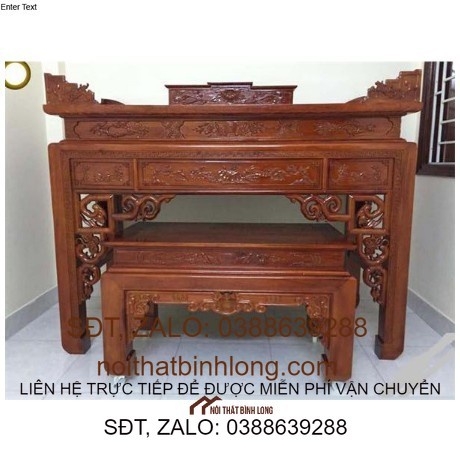 Án Gian Thờ Ngũ Phúc Gỗ Mít Lõi - Hàng tuyển, không bén rác, chân 12 cực đẹp - Liên hệ Shop để xem và đặt hàng