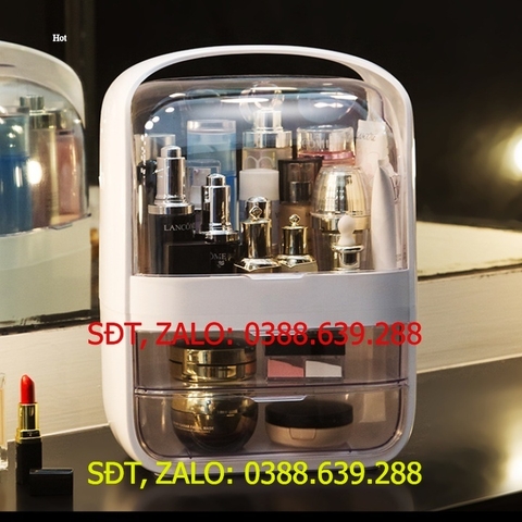 Tủ đựng đồ trang điểm Tủ đựng đồ trang điểm mini 2 tầng có nắp đậy, chống bụi DH-DGD2010mini 2 tầng có nắp đậy, chống bụ