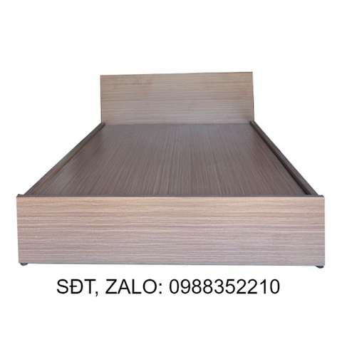 Giường Ngủ Gỗ MDF Melamine 1m6x2m Màu Nâu