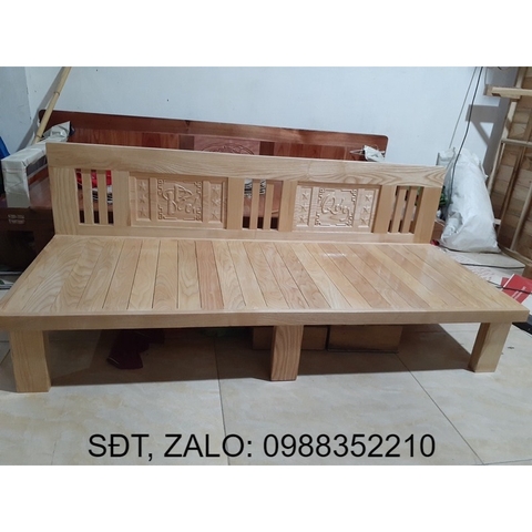 GIƯỜNG GHẾ GẤP 1m6 GỖ XOAN TA HÀNG DÀY CHẮC