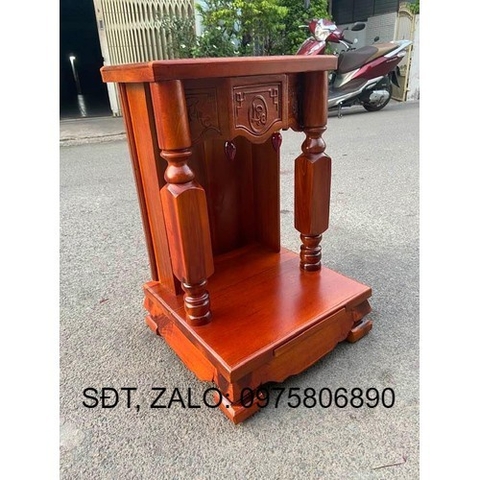 bàn thờ thần tài cột vuông 50cm, bàn thờ thổ địa , bàn thờ gỗ cao cấp