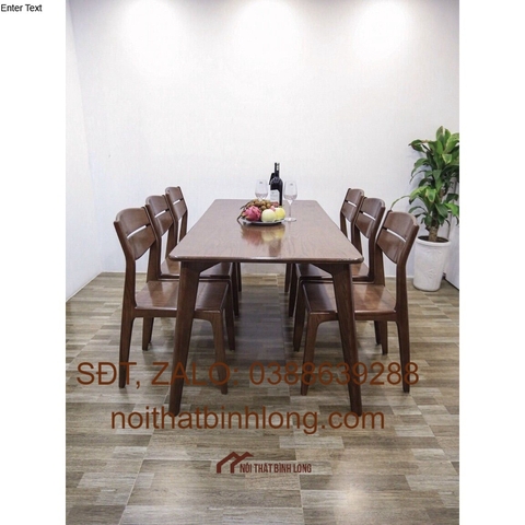 [KV Hà Nội] Bàn Ăn Gỗ Sồi Bọc Nệm 6 Ghế