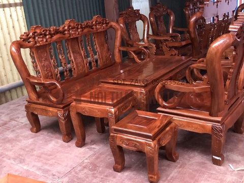 Bộ bàn ghế gỗ lim lá đề