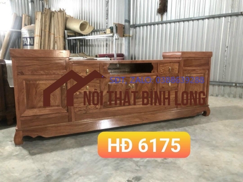 Kệ tivi gỗ hương đá 2m4