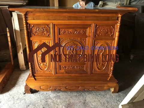 Tủ thờ gỗ mít 1m27, 1m53, 1m75