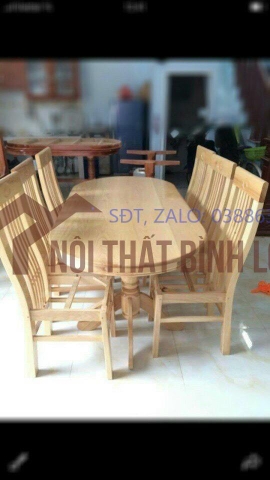 Bộ bàn ăn gỗ sồi