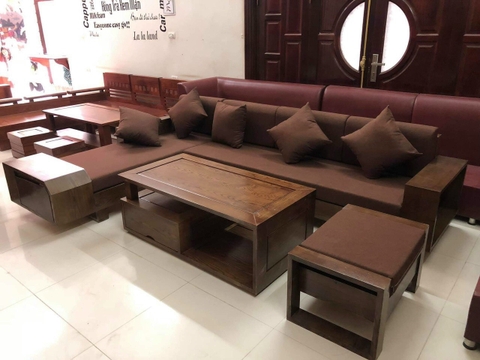 Bàn ghế phòng khách sofa gỗ sồi nga