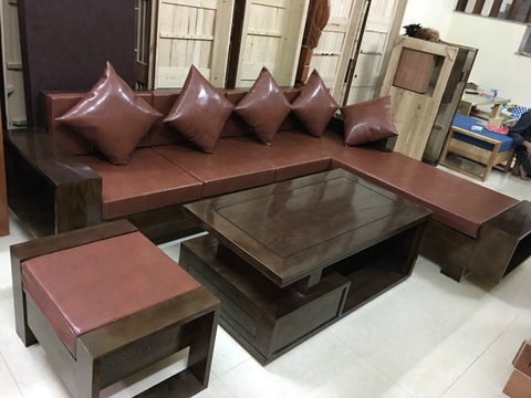 Bàn ghế phòng khách sofa gỗ sồi nga