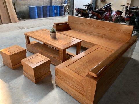 BỘ BÀN GHẾ GỖ SỒI NGA PHÒNG KHÁCH