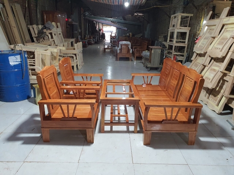 Bộ bàn ghế gỗ xoan phòng khách