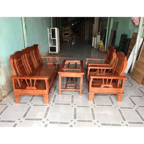 Bộ bàn ghế gỗ xoan phòng khách