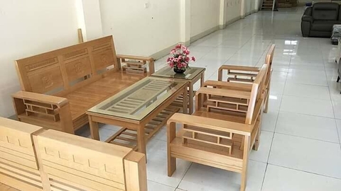 Bộ bàn ghế gỗ sồi Nga