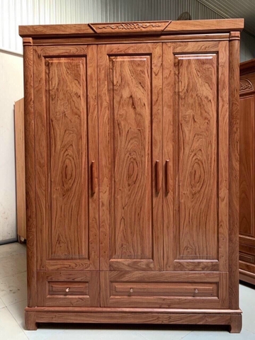 Tủ quần áo 3 cánh gỗ hương